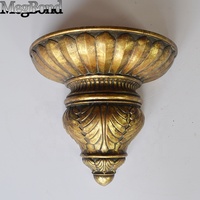 Étagère murale en résine classique et dorée vintage, décoration d'intérieur 3D classique, accessoire de décoration d'intérieur élégant