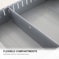 Armoire de classement mobile à 3 tiroirs gris argenté avec serrure, meuble de bureau en métal
