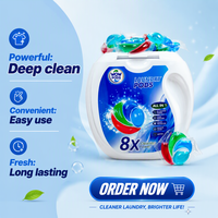 Pod Cuci Pakaian 4 in 1 5 in 1 7 in 1 Ramah Lingkungan Gel Sekali Pakai Dekontaminasi Pod Deterjen Pakaian OEM ODM