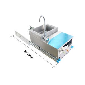 <span class=keywords><strong>Prix</strong></span> usine RV Yacht Cuisinière À Gaz avec Couvercle En Verre Évier De Stockage Bureau Argent 304 En Acier Inoxydable pour <span class=keywords><strong>Caravane</strong></span> Bateau Accessoires - Product Image 2