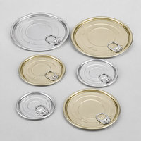 LANDY B64 Couvercles à anneau de traction RPT couleur dorée pour canettes de boissons en aluminium, diamètre 202, taille de port, légers, 250ml-500ml