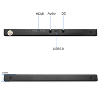 Moniteur portable 11,6 pouces FHD 1080P IPS en alliage d'aluminium ultra-fin double HD petit écran pour ordinateur portable PC Raspberry Pi