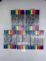 Ensemble de papeterie double pointe feutre et stylo fineliner pour calligraphie, peinture, graffiti, aquarelle – 10 couleurs – Marqueurs d'art en feutre et stylos en plastique