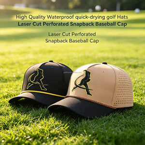 OEM ODM Premium 3D Embroidery Logo Outdoor Two Tone Polyester Perforated Rope Hat Custom Hockey Team Sports Baseball <b>Cap</b> - Product Image 4