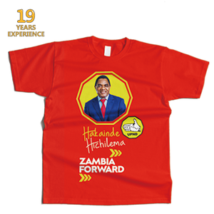 T-Shirt Personalizzate per Promozione Elettorale UPND con Design Vuoto |   Articoli per Campagna Elettorale con Stampa Digitale a Manica Corta in Tessuto Lavorato a Maglia - Product Image 2