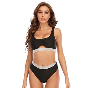 Traje de baño de una pieza ecológico para mujer Diseño digital triangular impreso Ropa deportiva transpirable de talla grande con patrón de rayas - Product Image 1