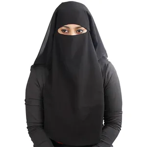 Bán buôn lớp duy nhất saudi niqab phụ nữ hồi giáo mặt Mạng Che Mặt hồi giáo niqab