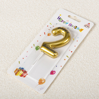 MOYI 2026 Meilleures ventes Fournitures de décoration de gâteaux de fête Bougies chiffres 3D Dorées Décoration de gâteau pour fête