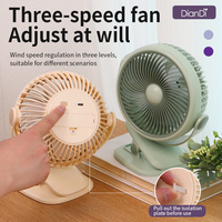 Ventilateur rechargeable à moteur sans balais DD8215, ventilateur de table à pince, silencieux, petit ventilateur mural portable pour la maison, ventilateur à clip pour le bureau