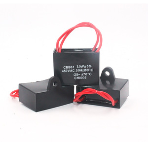 2.5Uf 3Uf <span class=keywords><strong>3.5Uf</strong></span> 4Uf 4.5Uf 5Uf 6Uf 7Uf 250V <span class=keywords><strong>400V</strong></span> 300V 450V 450V 500V Ac <span class=keywords><strong>Cbb61</strong></span> Mkp Polypropylene Đứng Fan Tụ - Product Image 1