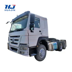 Sinotruk kullanılan traktör römork kafa yüksek kalite 6x4 10 tekerlek lastikleri Howo 371hp kamyon traktör satılık