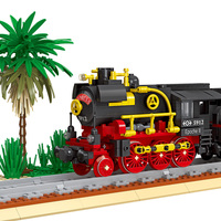 Jie Star JJ59008 Assemblage Personnalisé Train Série Bloc de Construction Modèle Enfants Éducatifs En Plastique Bloc de Construction Jouet