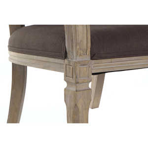 Canapé Lino Rubberwood 122x69x72cm 2 places Marron - Product Image 3