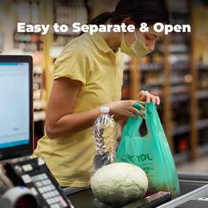 ถุงช้อปปิ้งพลาสติกย่อยสลายได้แบบมีหูหิ้ว ยี่ห้อ Count Eco แบบใช้ซ้ำได้ จำนวนมาก - Product Image 4