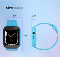 Neue 4G Kinder-Smartwatch mit SIM-Karte, Videoanruf, Präziser Positionierung, Quadratischem Magnetischem Silikon-Design und Wasserdichter Ausführung