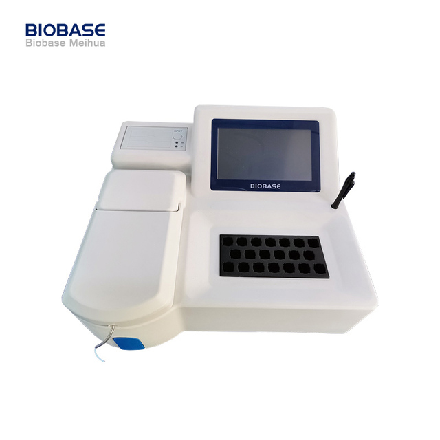 BIOBASE Semi-Auto Chemistry Analyzer Silver Blood Analyzer Disc Shape 220V Cuvette Biochemistry Analyzer for Lab