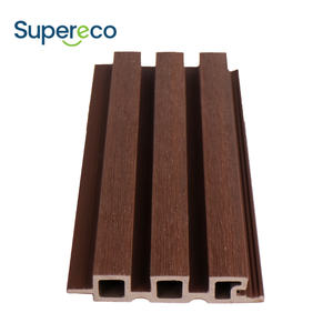 Panneaux muraux en bois à lattes WPC Panneau en PVC Madera Tasseau Bois Mural Panneau en PVC Panneau de baguette en bois à manger - Product Image 4