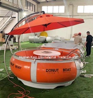 Matériel PE Pique-Nique Flottant Toboggan Aquatique Équipement Durable Monobloc BBQ Donut Bateau pour Barbecue Dîner