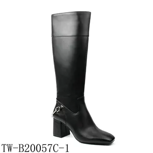 Nuovi <span class=keywords><strong>stivali</strong></span> da Cowgirl con fibbia con Design <span class=keywords><strong>alti</strong></span> a punta quadrata <span class=keywords><strong>stivali</strong></span> lunghi <span class=keywords><strong>in</strong></span> <span class=keywords><strong>pelle</strong></span> nera al ginocchio <span class=keywords><strong>stivali</strong></span> da donna - Product Image 1