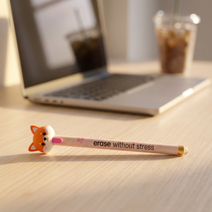 Bolígrafo de gel borrable con diseño de zorro adorable y antiestrés para uso en la oficina y la escuela - Product Image 2