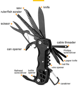 أداة متعددة الاستخدامات للبقاء على قيد الحياة في الهواء الطلق والتخييم، سكين قابل للطي من الفولاذ المقاوم للصدأ، يدعم التصنيع حسب الطلب لمقصات DIY - Product Image 2