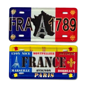 Magnete Souvenir Personalizzato con Stampa 3D in Metallo, Targa di Parigi Francia, Magnete per Frigorifero - Product Image 1