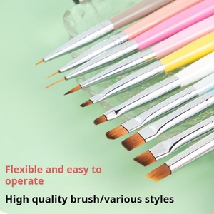 High Quality UV Nail Polish <b>Brush</b> and Synthetic Hair One Color Per Stroke Soft and Suitable Nail Supplier - Product Image 4