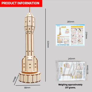 Ensemble de construction DIY en <span class=keywords><strong>bois</strong></span> naturel durable, thème vaisseau spatial, activité éducative Montessori, jouet robuste <span class=keywords><strong>et</strong></span> écologique avec boîte à engrenages - Product Image 2