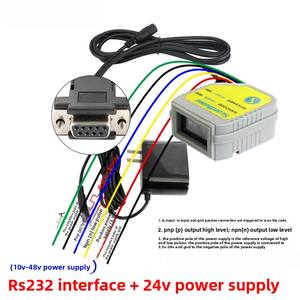 Puerto serie RS232 bidimensional (10V - 48V) PLC <span class=keywords><strong>IO</strong></span> + 24V Fuente de alimentación Módulo de escáner de código fijo integrado Lector de código de barras en stock - Product Image 2