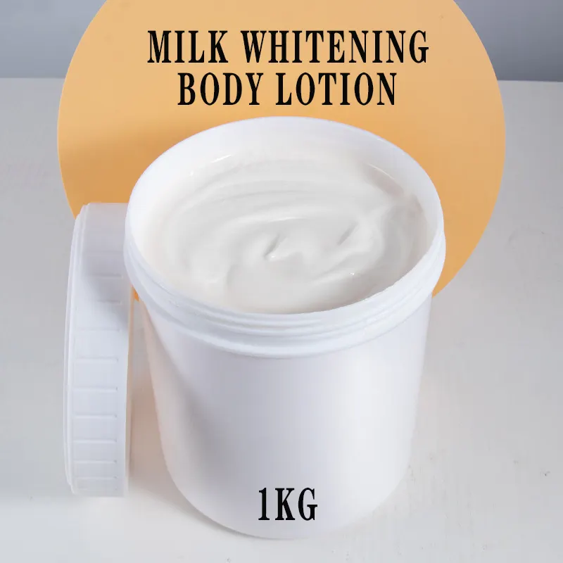 Creme hidratante de loção corporal, creme branco orgânico para remoção de manchas, leite preto e loção corporal clareador, 1kg