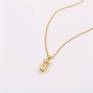 สร้อยคอชุบทองสำหรับแฟนสาว,สร้อยคอจี้หน้าร่างกายเปลือยเปล่าดีไซน์เนอร์สำหรับผู้หญิงทำจากสเตนเลสสตีล - Product Image 4