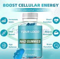 Ausreson OEM Gommes au resvératrol NAD + Supplément Nicotinamide Adénine Dinucléotide Soins de la peau Blanchiment Plus Gommes au NAD