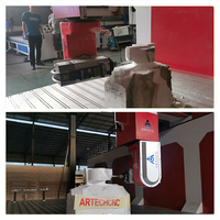 Routeur CNC à bois 5 axes de haute précision et de bonne qualité 2030 pour les cadres de portes en bois, les piliers, le moteur servo, NC Studio