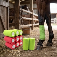Bande de soutien auto-adhésive robuste pour soins vétérinaires des chevaux, bandage sportif à maintien fort