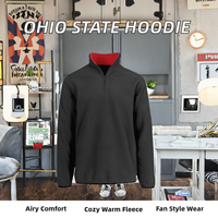 Sweat-shirt à capuche pour homme, couleur unie, fermeture éclair quart de tour, respirant, 100% polyester, polaire d'automne, incontournable, haute qualité
