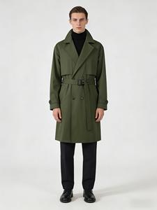 Мужской плащ в британском стиле YCS |   Водонепроницаемое и дышащее пальто стандартной длины |   Быстросохнущая, немнущаяся одежда для весны - Product Image 2