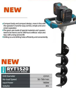 Trapano a Batteria Senza Spazzole per Fori nel Terreno, Potente Scavatore per Piantumazione Alberi, Macchina per Foratura, Trapano per Ghiaccio Invernale - Product Image 4