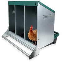 JH-Mech Tiroir à œufs à montage latéral avec barre de séparation verticale, entrée avant surélevée galvanisée pour nichoirs à poules, pour le transport des œufs