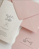 Cartes d'invitation de mariage minimalistes et élégantes personnalisées