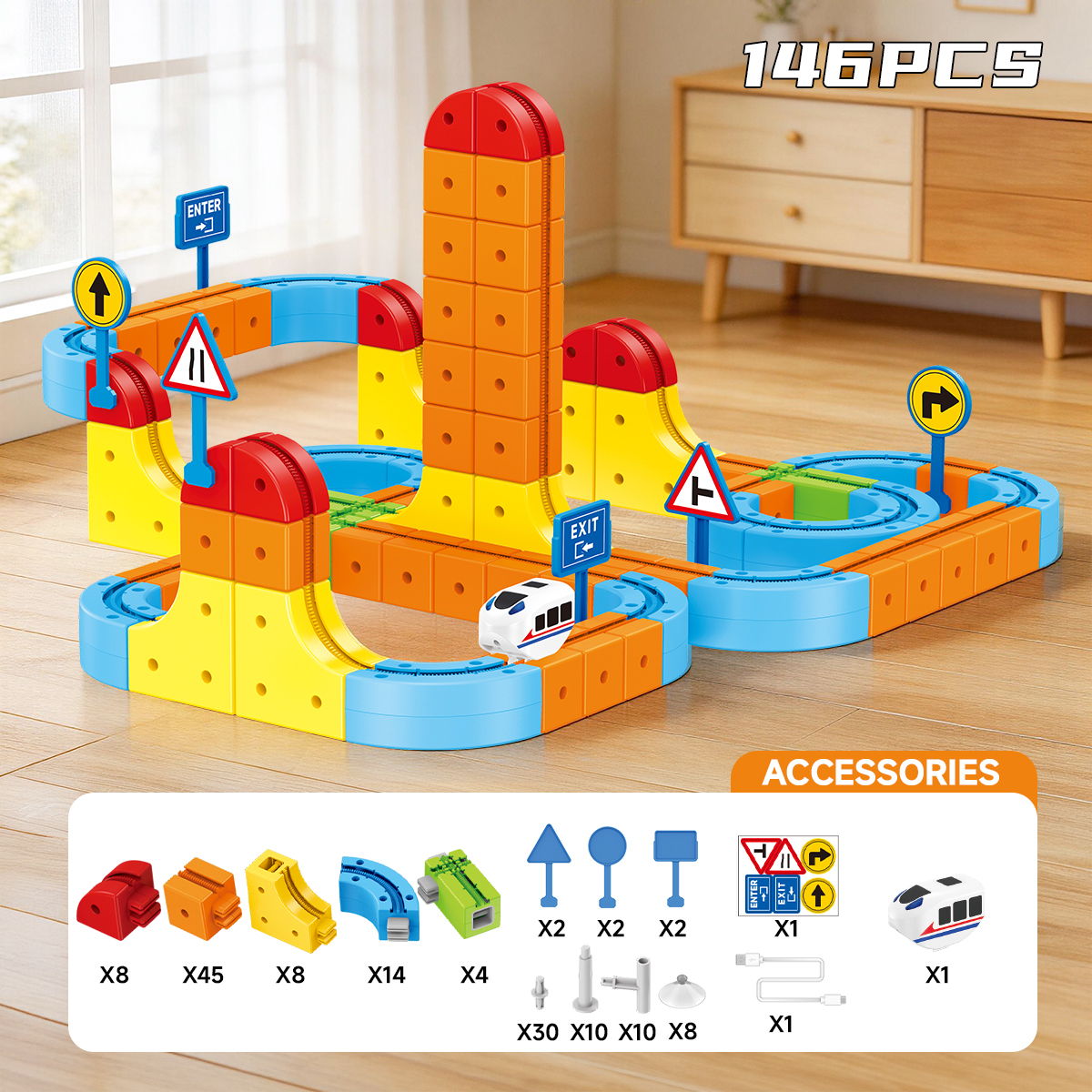 Vagón de ferrocarril (146PCS)