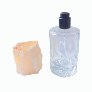 Flacon de parfum en pierre salée avec décoration luxueuse, flacon de parfum en verre - Product Image 5