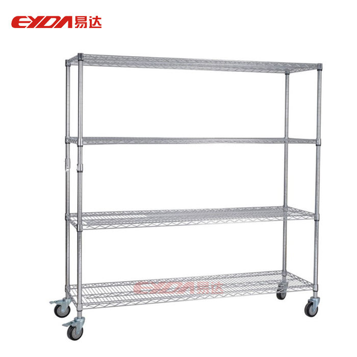 Multi Level Wire Rack Industrial Heavy Duty Steel 4 Multi-Level Wire Mesh Boltless Storage ...