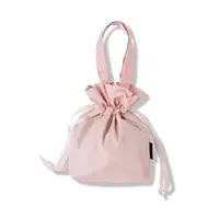 Large Enough Eco Friendly Custom Portable Toiletry Bag Travel Women Pink Makeup Mags Cosmetic Drawstring Bag