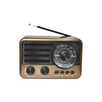 Radio stéréo portable rétro AM FM SW avec haut-parleur intégré, lecteur MP3, récepteur en plastique 5V