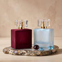 Flacon de parfum en verre de 100 ml, design élégant et moderne, personnalisable, rectangulaire, haut de gamme, Anding