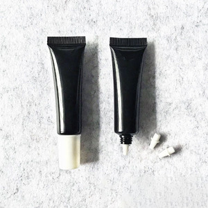 หลอดพลาสติก PE 15มล. เครื่องสำอางสีดำครีม bb ครีมบรรจุภัณฑ์น้ำมันหอมระเหยที่มีจมูกยาว - Product Image 3