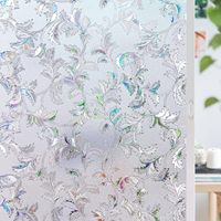 Matte Sichtschutz-Glasfolie für Zuhause, Statisch Haftende Klebefreie PVC-Lichtdurchlässige Undurchsichtige Fensterfolie für Badezimmer Balkon