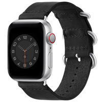 Connecteur sécurisé 3 fermoirs Style rétro Bracelet en cuir souple pour montre Compatible avec les bracelets de montre 40-49 mm Cuir de montre véritable