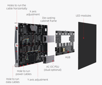 Pantalla LED COB Jode M0D1.25 de 600x337.5mm, Gabinete Ligero de 4.2kg, Video Wall de Paso Fino P1.25 para Estudio de Transmisión