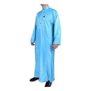 Thobe Islamico Stile Saudita per Uomo, Design Arabo, Abbigliamento a Maniche Lunghe per Adulti per la Preghiera - Product Image 4